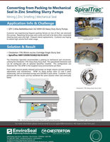 converting from packing to mechanical seal in zinc smelting slurry pumps cover