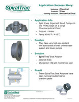 seal adaptor and 442 running with no issues in a pharmaceutical plant cover