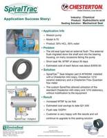 st seal adaptor with chesterton 440, 1210 in a chemical plant cover